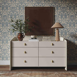 Collins 56" Cream 6-Drawer Dresser