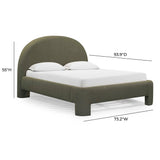Orphea Performance Boucle Bed - Kale Green / Queen