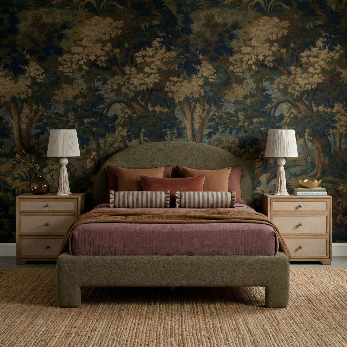 Orphea Performance Boucle Bed - Kale Green / Queen