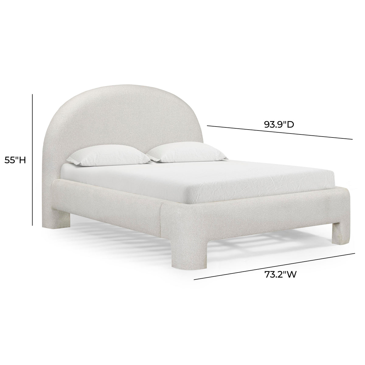 Orphea Performance Boucle Bed - Off-White / Queen