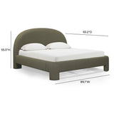 Orphea Performance Boucle Bed - Kale Green / King