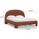 Orphea Performance Boucle Bed - Autumn Red / King
