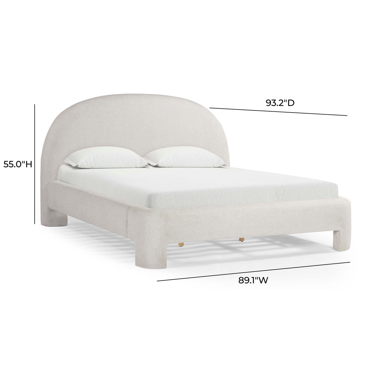 Orphea Performance Boucle Bed - Off-White / King