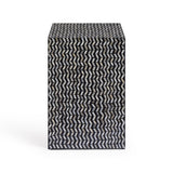 Derry 22" Capiz Shell Nightstand - Black