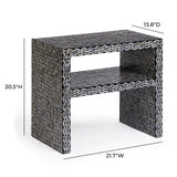Derry 22" Capiz Shell Nightstand - Black