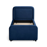 Briella Performance Velvet Trundle Bed in Twin - Navy