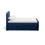 Briella Performance Velvet Trundle Bed in Twin - Navy