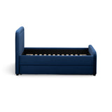 Briella Performance Velvet Trundle Bed in Twin - Navy