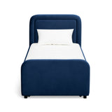 Briella Performance Velvet Trundle Bed in Twin - Navy