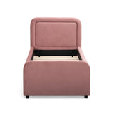 Briella Performance Velvet Trundle Bed in Twin - Salmon