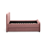 Briella Performance Velvet Trundle Bed in Twin - Salmon