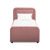 Briella Performance Velvet Trundle Bed in Twin - Salmon