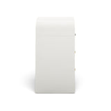 Hump 38" Arched 3-Drawer Bedside Chest - White