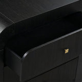 Hump 38" Arched 3-Drawer Bedside Chest - Black