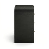 Hump 38" Arched 3-Drawer Bedside Chest - Black