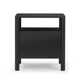 Tyra 22" Ash 2-Drawer Nightstand - Black