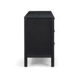 Tyra 62" Ash 6-Drawer Dresser - Black