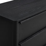 Tyra 62" Ash 6-Drawer Dresser - Black