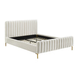 Angela Performance Velvet Bed - Cream / Full