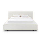 Meena Cream Upcycled Performance Linen Storage Bed - Queen