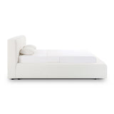 Meena Cream Upcycled Performance Linen Storage Bed - Queen