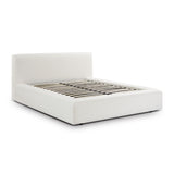 Meena Cream Upcycled Performance Linen Storage Bed - Queen