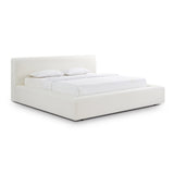 Meena Cream Upcycled Performance Linen Storage Bed - King