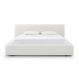 Meena Cream Upcycled Performance Linen Storage Bed - King