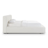 Meena Cream Upcycled Performance Linen Storage Bed - King