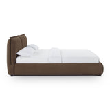 Mel Performance Faux Mohair Velvet Bed - Brown / Queen