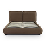 Mel Performance Faux Mohair Velvet Bed - Brown / Queen