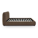 Mel Performance Faux Mohair Velvet Bed - Brown / Queen