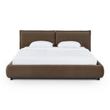 Mel Performance Faux Mohair Velvet Bed - Brown / King