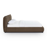 Mel Performance Faux Mohair Velvet Bed - Brown / King