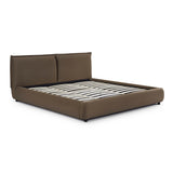 Mel Performance Faux Mohair Velvet Bed - Brown / King