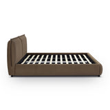 Mel Performance Faux Mohair Velvet Bed - Brown / King