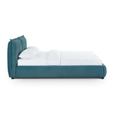 Mel Performance Faux Mohair Velvet Bed - Teal / Queen