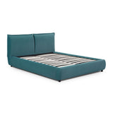 Mel Performance Faux Mohair Velvet Bed - Teal / Queen