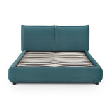 Mel Performance Faux Mohair Velvet Bed - Teal / Queen