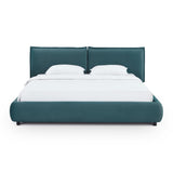 Mel Performance Faux Mohair Velvet Bed - Teal / King