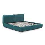Mel Performance Faux Mohair Velvet Bed - Teal / King