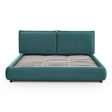 Mel Performance Faux Mohair Velvet Bed - Teal / King