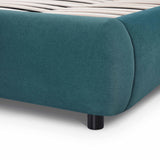 Mel Performance Faux Mohair Velvet Bed - Teal / King