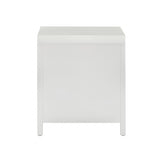 Patty 28" Rattan 2 Drawer Nightstand - White