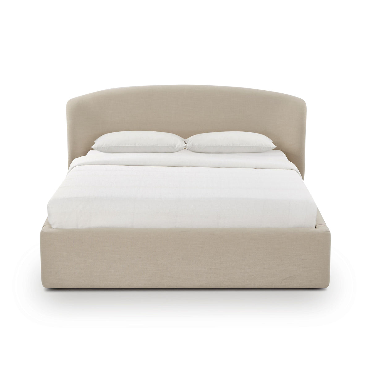 Corey Upcycled Performance Linen Storage Bed - Taupe / Queen