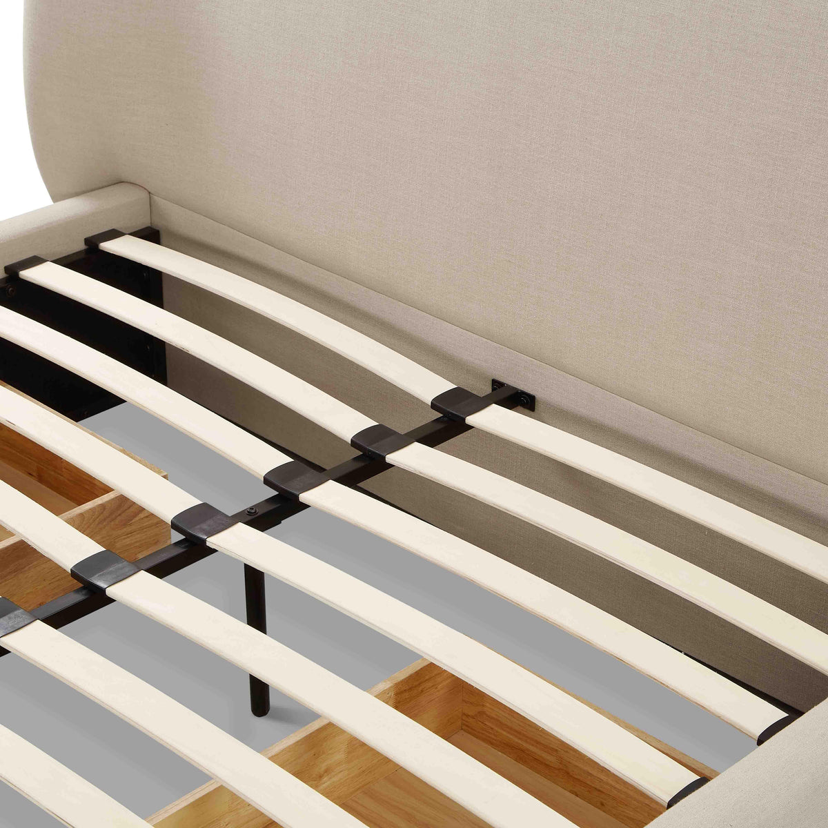 Corey Upcycled Performance Linen Storage Bed - Taupe / Queen