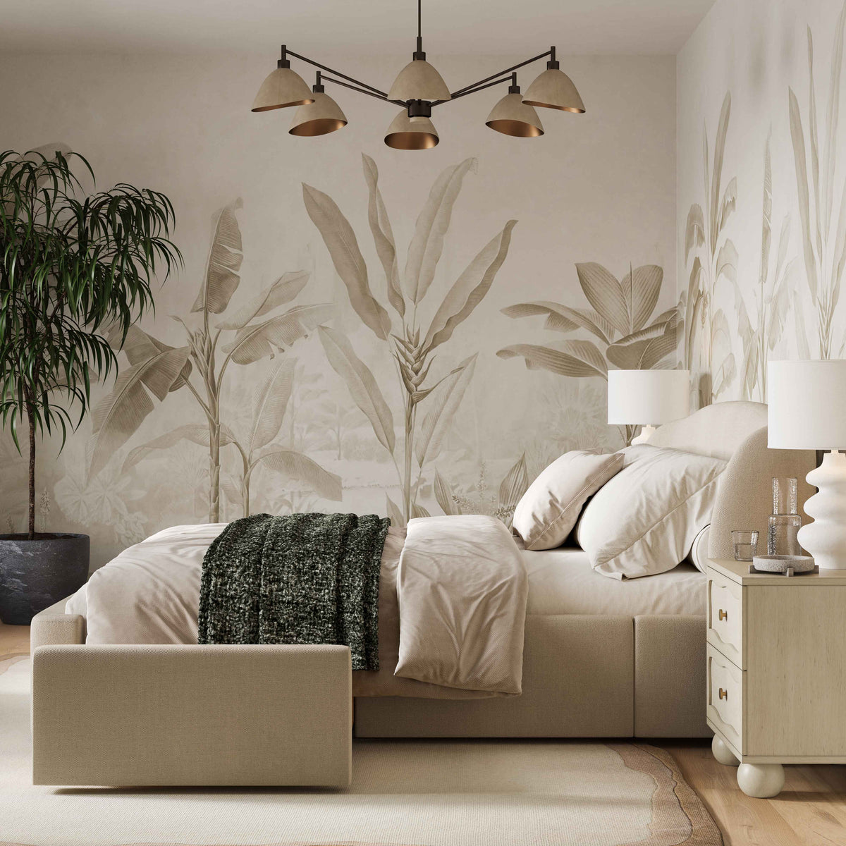 Corey Upcycled Performance Linen Storage Bed - Taupe / King