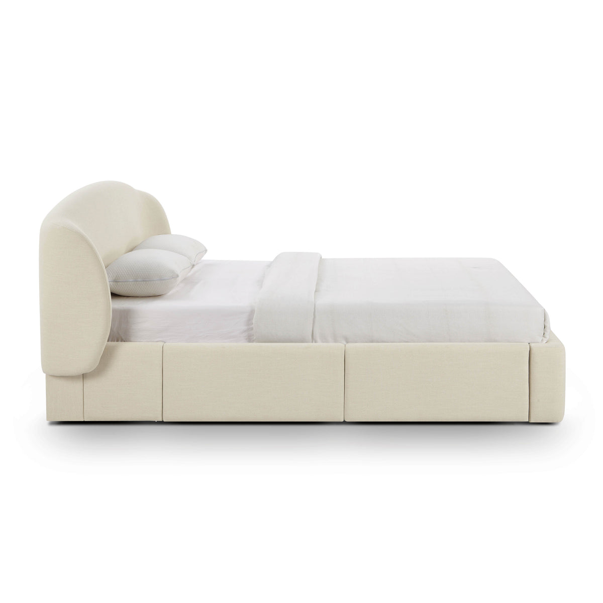 Corey Upcycled Performance Linen Storage Bed - Cream / Queen