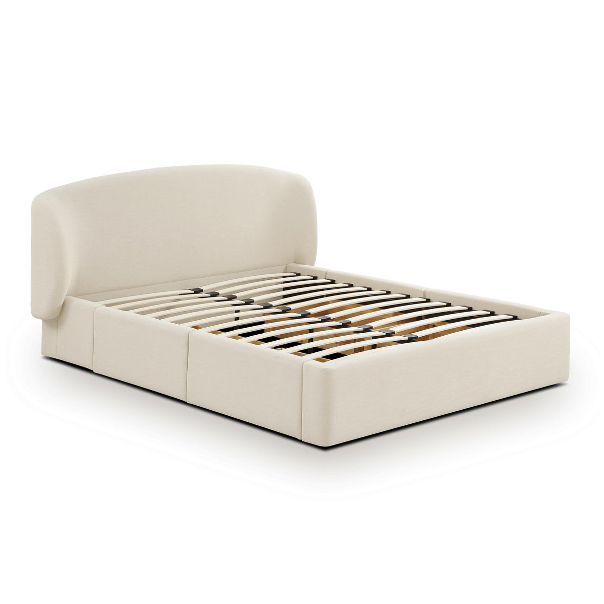 Corey Upcycled Performance Linen Storage Bed - Cream / Queen