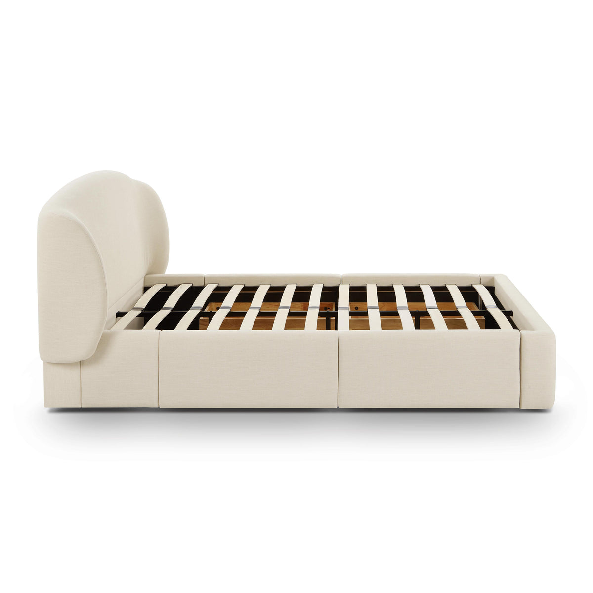 Corey Upcycled Performance Linen Storage Bed - Cream / Queen